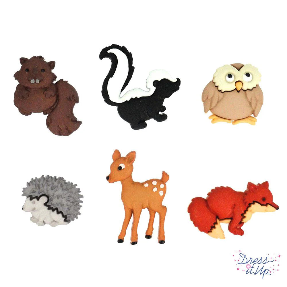 Botón Decorativo Animales del Bosque
