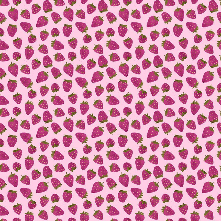Tela de Algodón Fresas
