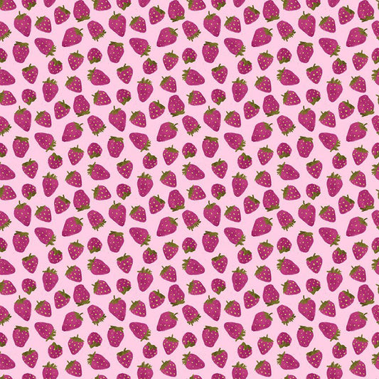 Tela de Algodón Fresas